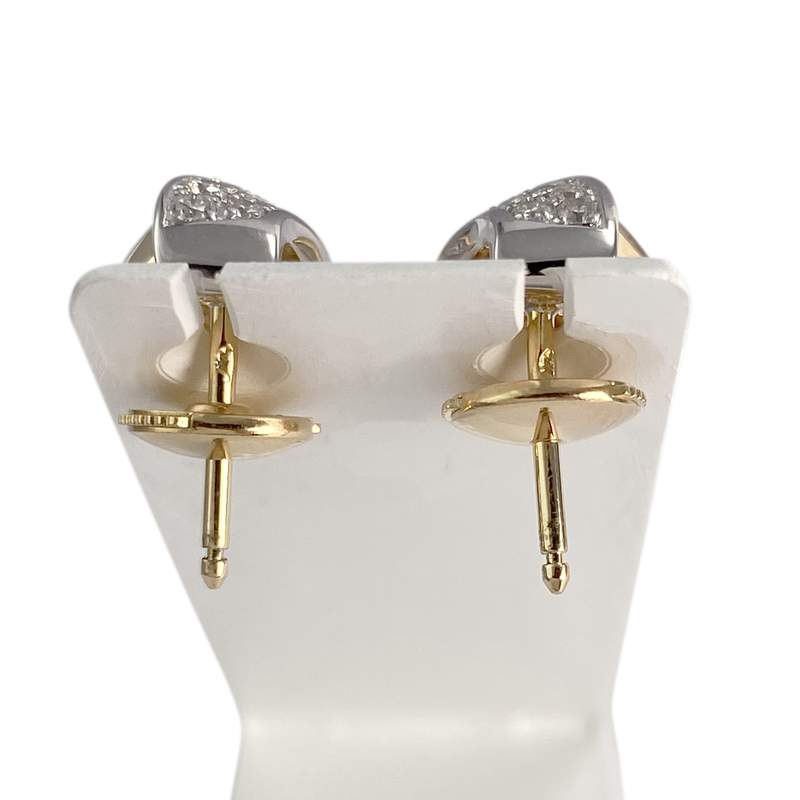 Boucles d'oreilles d'occasion  2 ors 750 diamants - vue 3