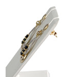 Boucles d'oreilles d'occasion or 750 2 tons  saphirs - vue 2