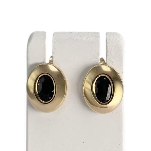 Boucles d'oreilles d'occasion or 750 jaune saphir