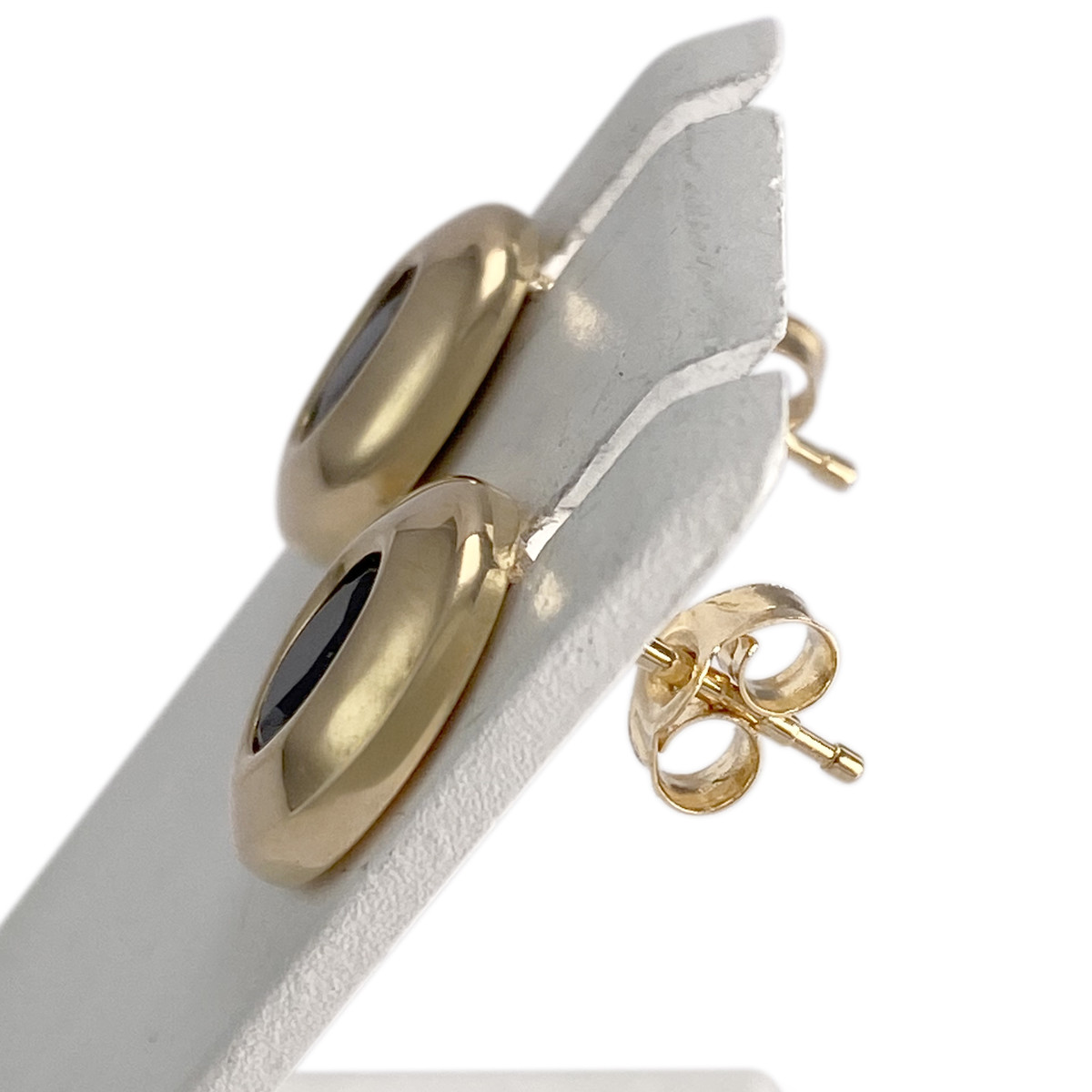 Boucles d'oreilles d'occasion or 750 jaune saphir - vue 2