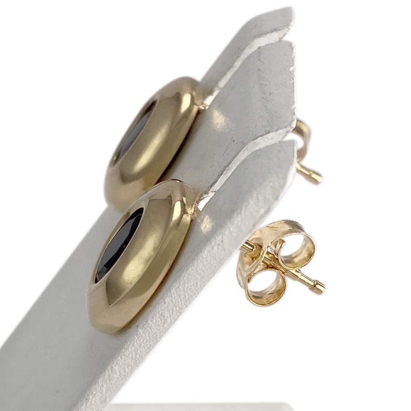 Boucles d'oreilles d'occasion or 750 jaune saphir - vue 2