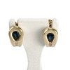 Boucles d'oreilles d'occasion or 750 jaune saphir diamant - vue V1
