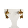 Boucles d'oreilles d'occasion or 750 jaune saphir diamant - vue V3