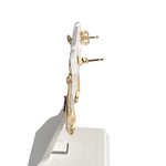 Boucles d'oreilles d'occasion or 750 2 tons saphir - vue 2