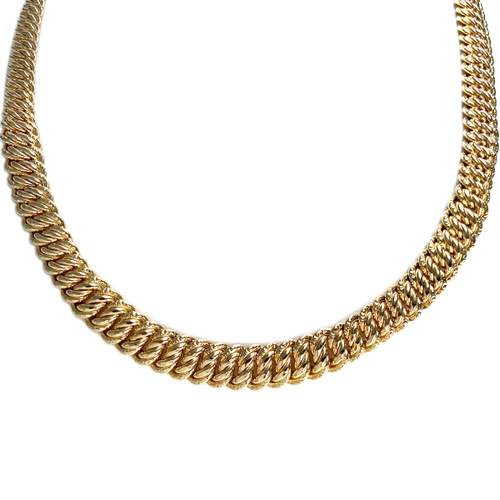Second-hand necklace in 750 yellow gold, American style