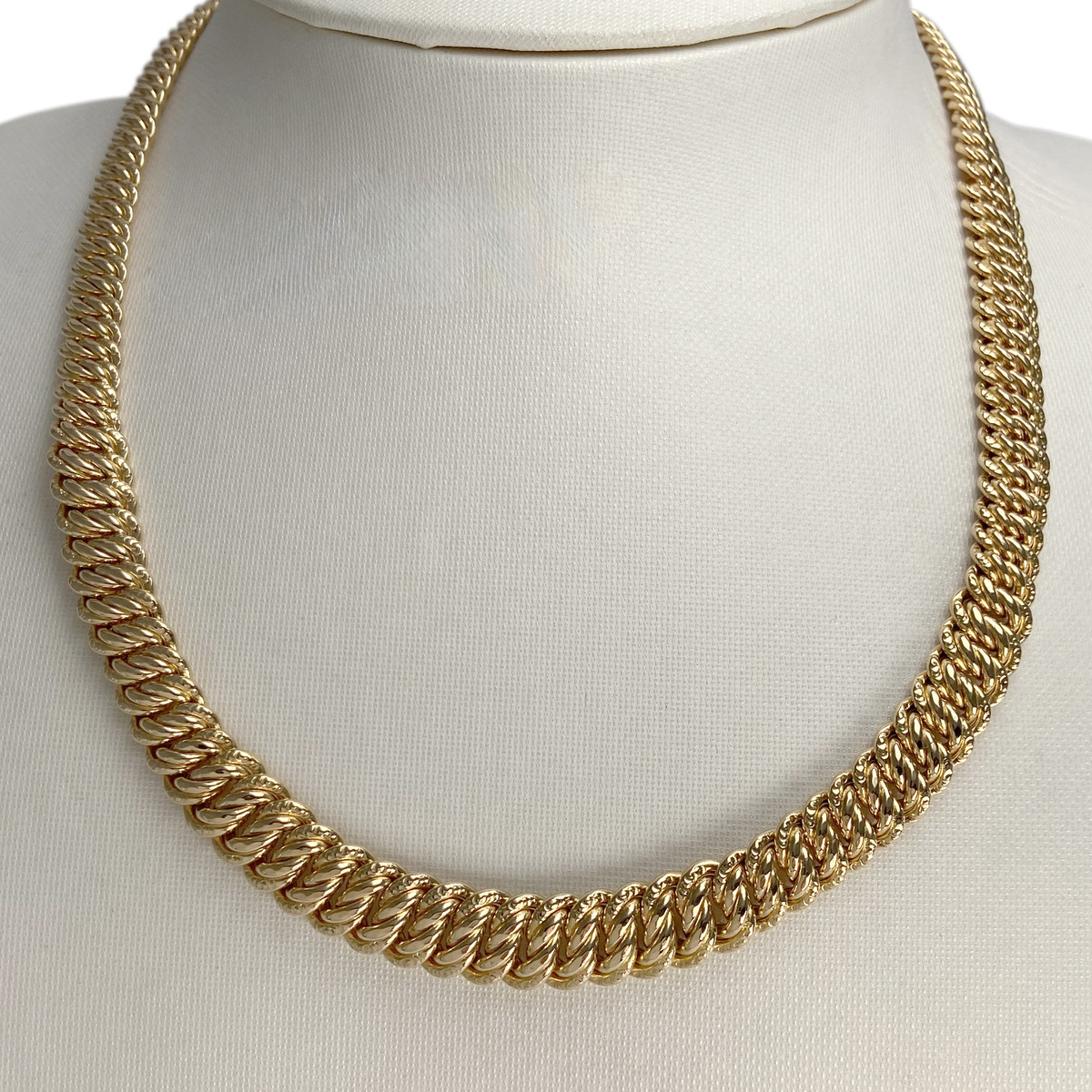 Collier d'occasion or 750 jaune maille américaine - vue 2