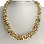 Collier d'occasion or 750 jaune maille fantaisie - vue 2