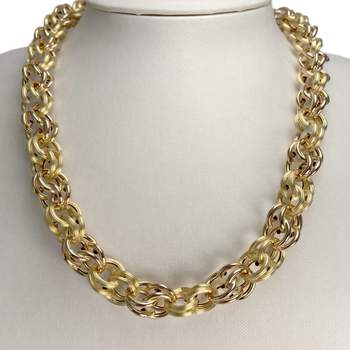 Collier d'occasion or jaune 750, maille fantaisie, 35.83 g
