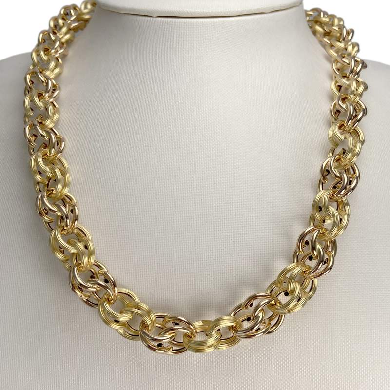Collier d'occasion or jaune 750, maille fantaisie, 35.83 g - vue 2