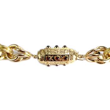 Collier d'occasion or jaune 750, maille fantaisie, 35.83 g