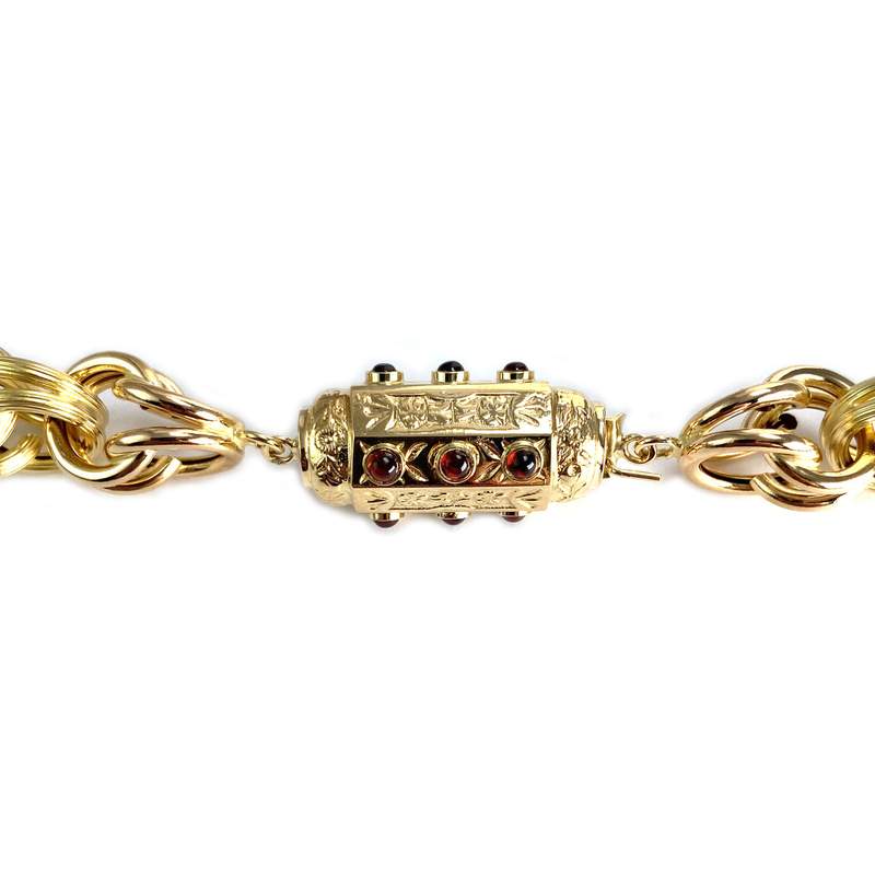 Collier d'occasion or 750 jaune maille fantaisie - vue 3
