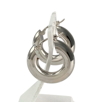 Créoles d'occasion or 750 blanc