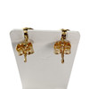 Boucles d'oreilles d'occasion or 750 jaune diamant - vue V3