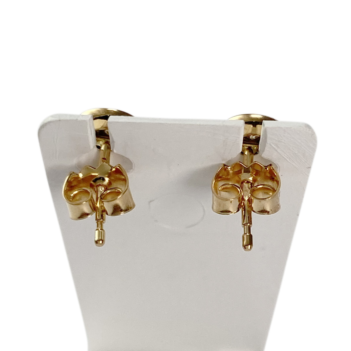 Boucles d'oreilles d'occasion or 750 jaune diamant - vue 3