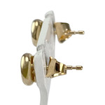 Boucles d'oreilles d'occasion or 750 jaune diamant - vue 2