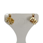 Boucles d'oreilles d'occasion or 750 jaune diamant - vue 3
