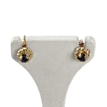 Boucles d'oreilles d'occasion or 750 jaune saphir