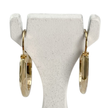 Second-hand 750 yellow gold hoop earrings