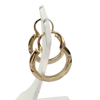 Second-hand 750 yellow gold hoop earrings