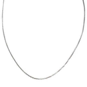 Chaîne d'occasion or 375 blanc maille forcat