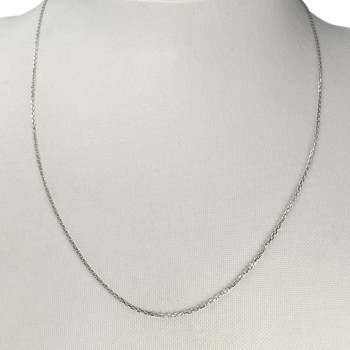 Chaîne d'occasion or 375 blanc maille forcat