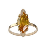 Bague d'occasion or 750 jaune corindon synthetique - vue 1