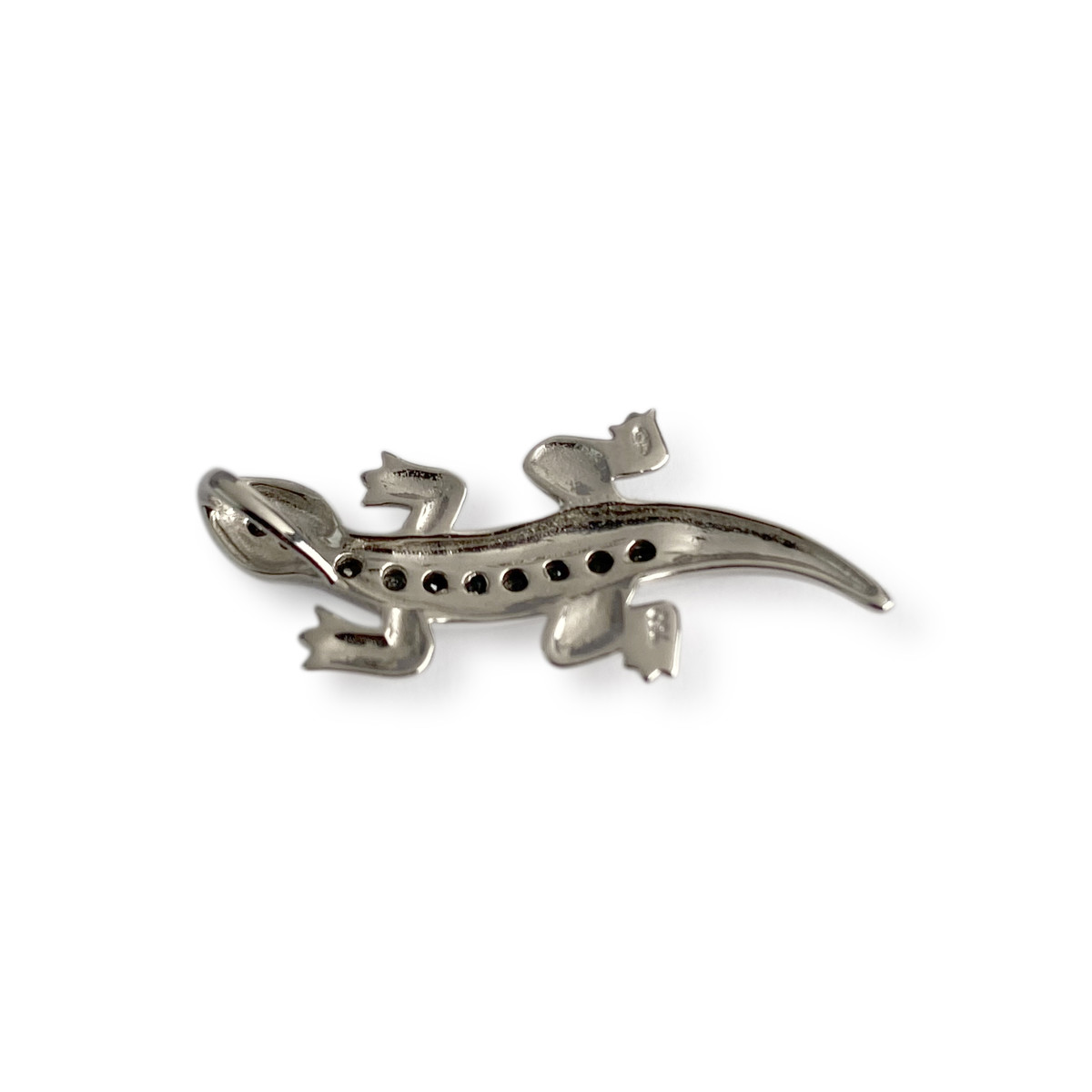 Pendentif d'occasion or 750 blanc diamant noirs - vue 2