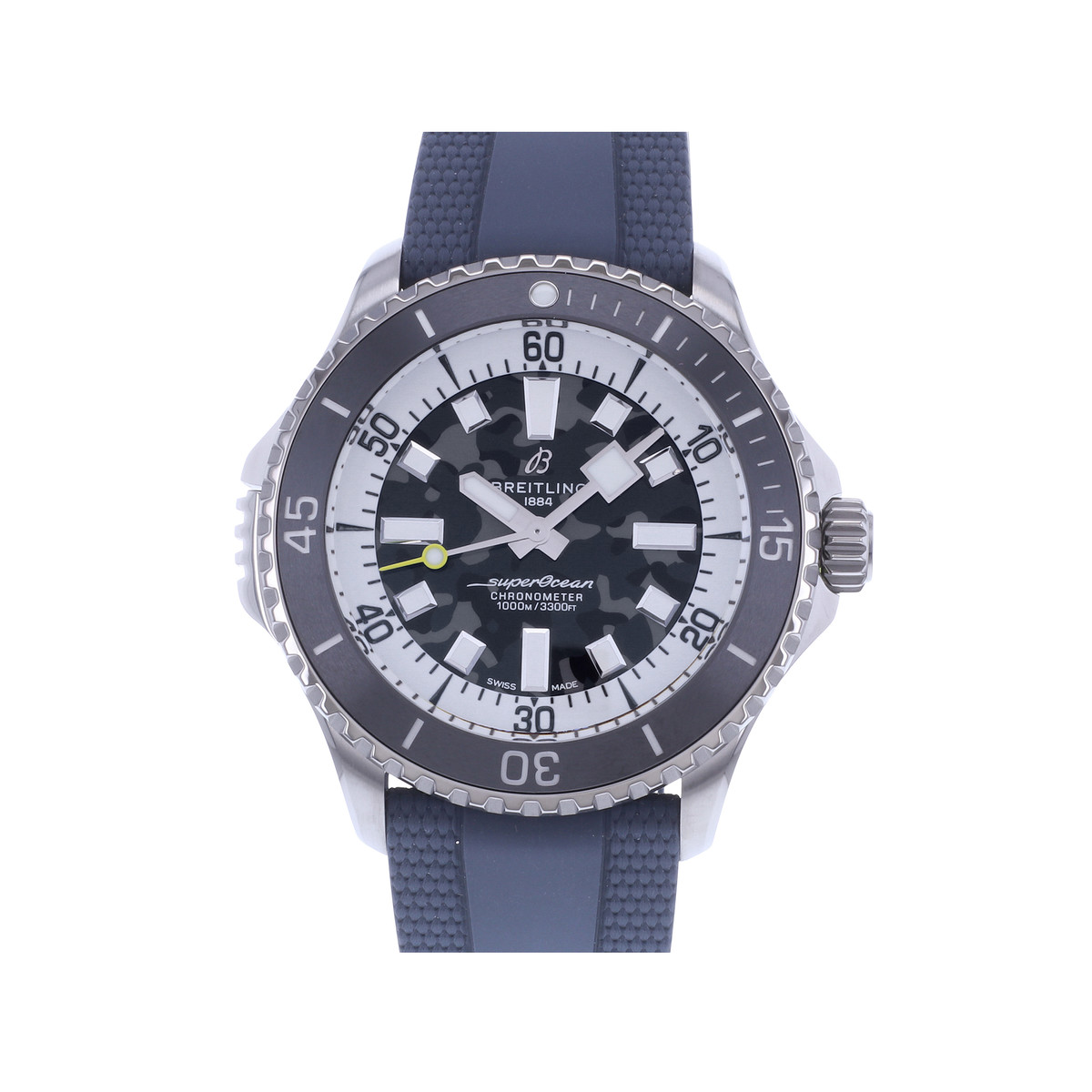Montre d'occasion BREITLING SuperOcean homme mouvement automatique certifié (cosc) bracelet caoutchouc