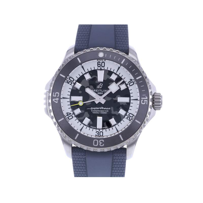 Montre d'occasion BREITLING SuperOcean homme mouvement automatique certifié (cosc) bracelet caoutchouc - vue 1