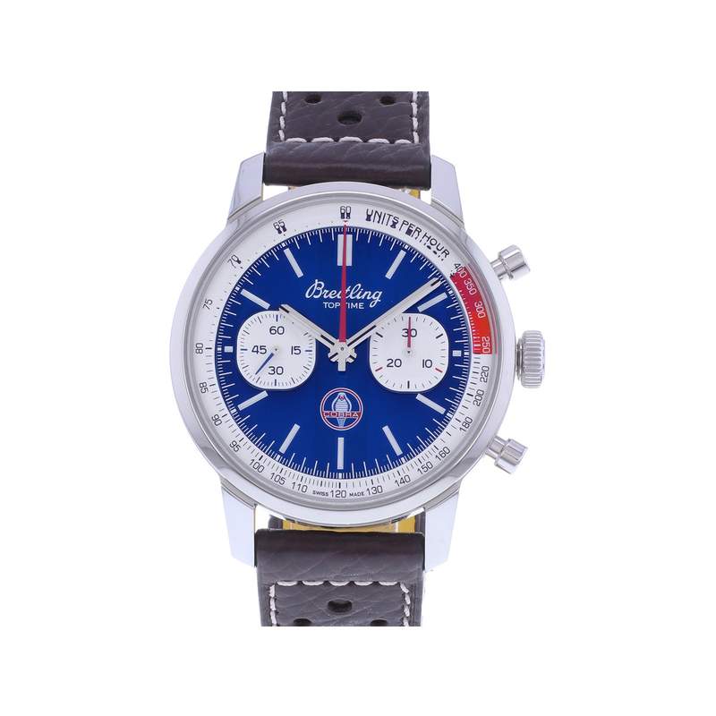 Montre d'occasion BREITLING Top Time homme mouvement automatique certifié (cosc) bracelet cuir d'origine - vue 1