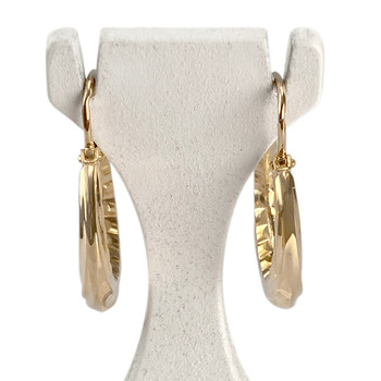 Second-hand 750 yellow gold hoop earrings