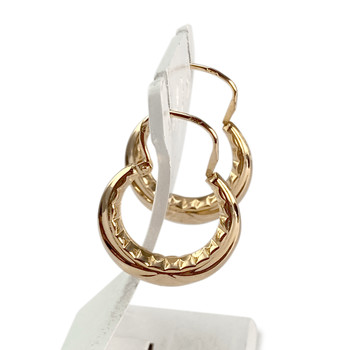 Second-hand 750 yellow gold hoop earrings