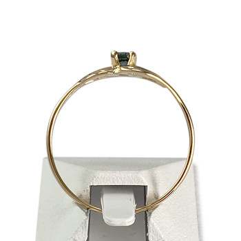 Tweedehands goud 750 2 toon saffier ring