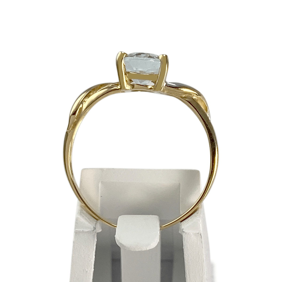 Bague d'occasion or 750 2 tons aigue marine - vue 3