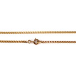 Used 750 yellow gold curb chain, 51 cm - view D1
