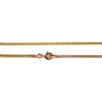 Second-hand chain in 750 yellow gold with curb chain stitch