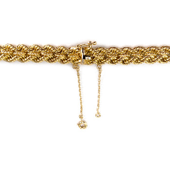 Second-hand necklace 750 yellow gold fancy mesh