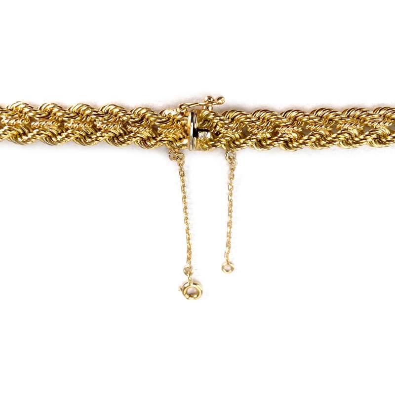 Collier d'occasion or 750 jaune maille fantaisie - vue 3
