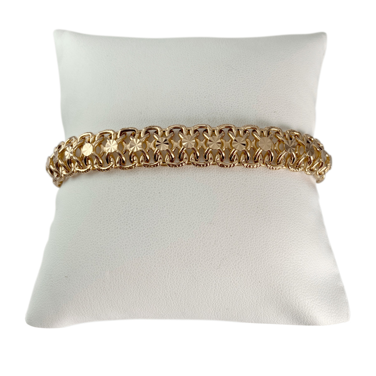 Tweedehands armband in 750 geel goud, fantasiesteek