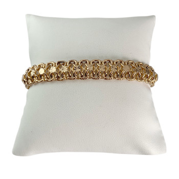 Second-hand bracelet 750 yellow gold fancy mesh