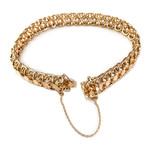 Bracelet d'occasion or 750 jaune maille fantaisie - vue 3