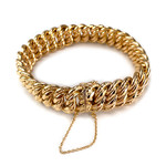 Bracelet d'occasion or 750 jaune maille américaine - vue 2