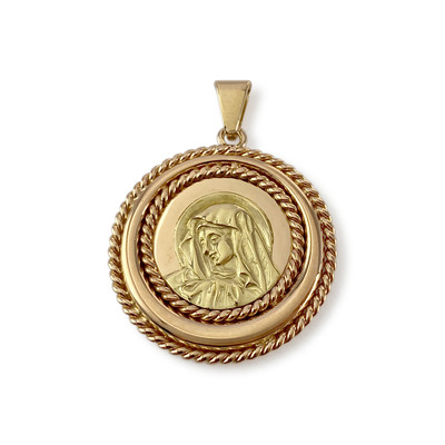 Médaille vierge d'occasion or 750 jaune