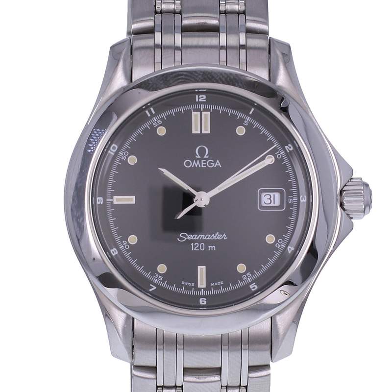 Montre d'occasion OMEGA Seamaster homme quartz bracelet acier - vue D1