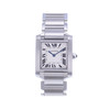 Second hand watch CARTIER Tank woman quartz steel bracelet - view V1