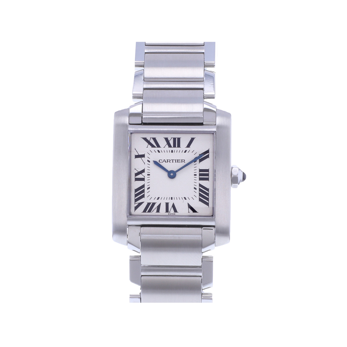 Second hand watch CARTIER Tank woman quartz steel bracelet