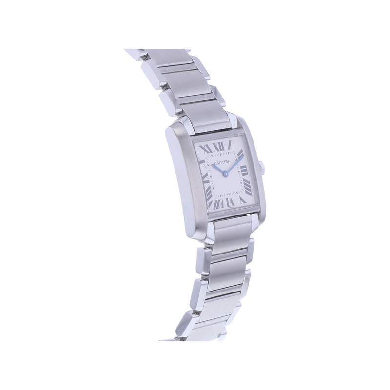 Montre d'occasion CARTIER Tank femme quartz bracelet acier - vue 2