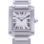 Montre d'occasion CARTIER Tank femme quartz bracelet acier - vue D1