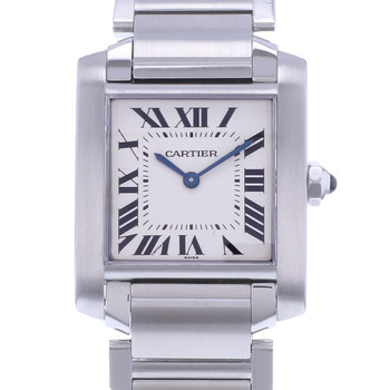Montre d'occasion CARTIER Tank femme quartz bracelet acier