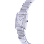 Montre d'occasion CARTIER Tank femme quartz bracelet acier - vue D2